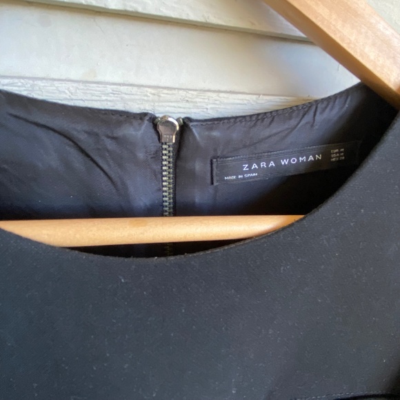 zara | structured mini dress | black | medium - Picture 2 of 11